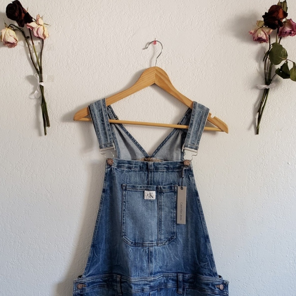 Calvin Klein Jeans Denim Overall Dress Pinafore - Picture 1 of 4